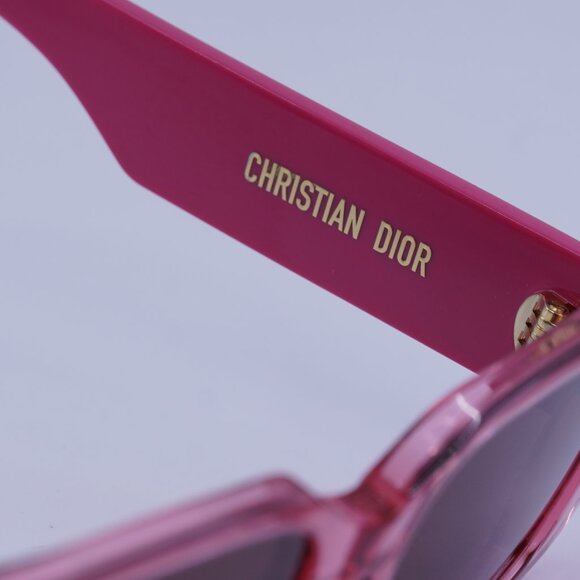 Dior WILDIOR S2U 73D0 Sunglasses Fuchsia Rectangle Frame, Bordeaux Lenses - Picture 10 of 14